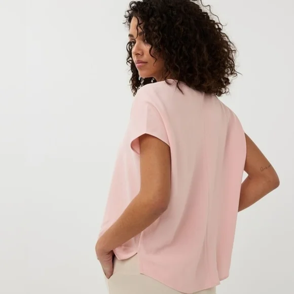 ESQUALO Soft Pink V-Neck Blouse - Picture 6 of 11